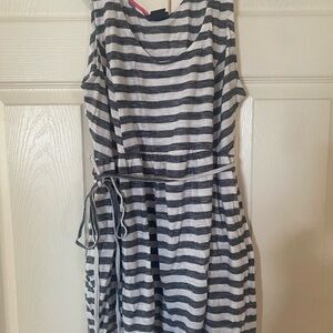 Maternity Striped Sleeveless Top with Tie